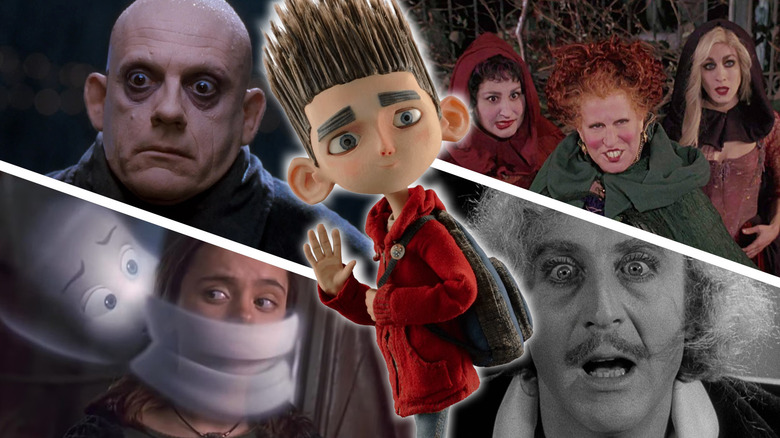 A composite of ParaNorman, Casper, Young Frankenstein, Uncle Fester, and the witches from Hocus Pocus