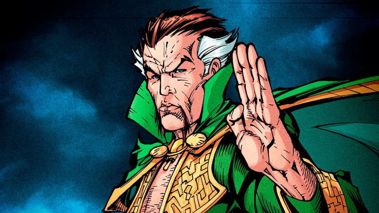 Ra's al Ghul raises his hand in defense