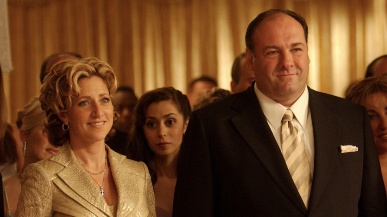 Edie Falco and James Gandolfini