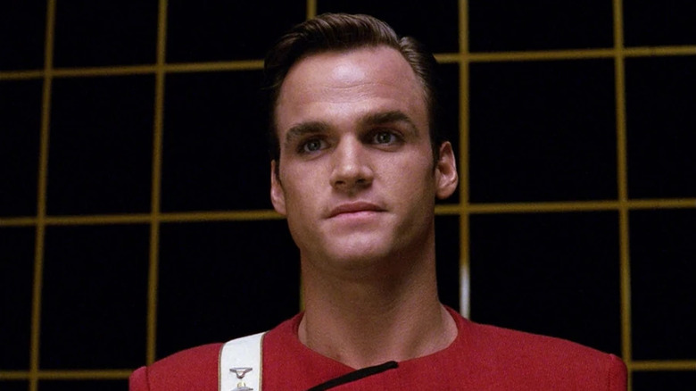 Jack Crusher (Doug Wert) stands in the holodeck in Star Trek: The Next Generation