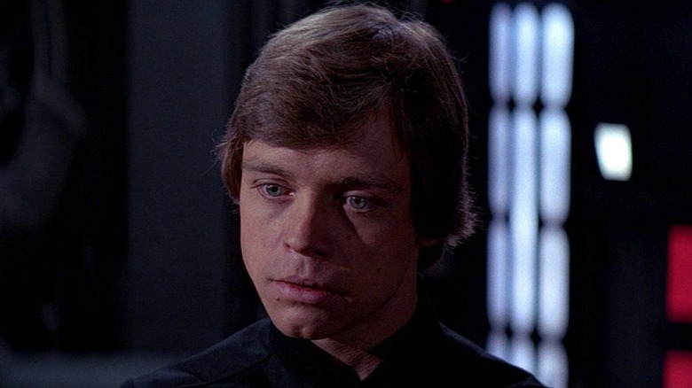 Luke Skywalker (Mark Hamill) looks contemplatively in Return of the Jedi