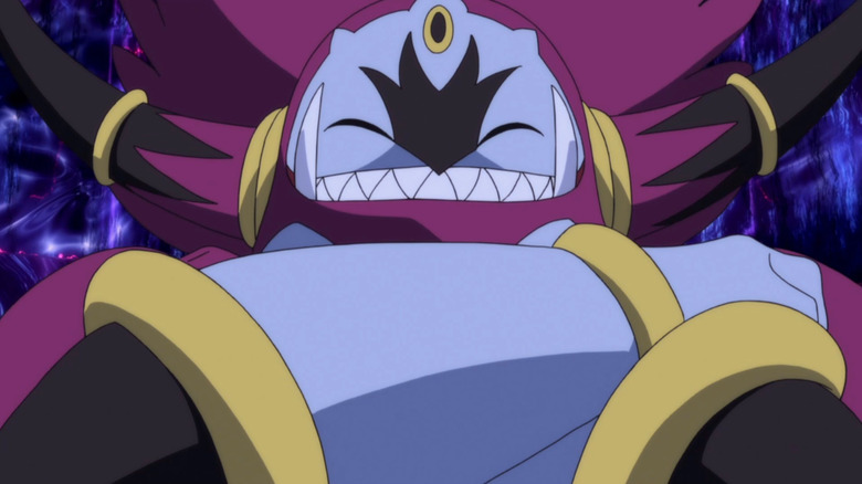 Hoopa Unbound smiling in Pokémon the Movie: Hoopa and the Clash of Ages