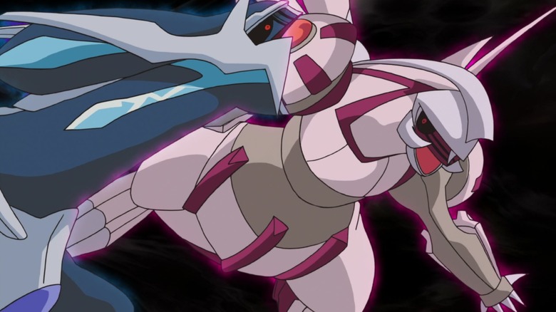 Palkia fighting Dialga in Pokémon: The Rise of Darkrai
