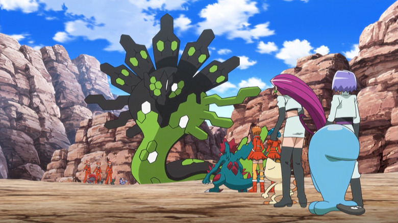 Zygarde appearing to Team Rocket in Pokémon the Series: XY