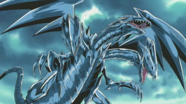 Blue-Eyes Ultimate Dragon roaring on Yu-Gi-Oh!