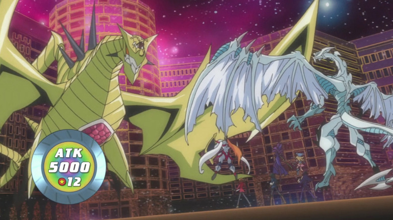 Malefic Truth Dragon with Attack stat displayed on screen in Yu-Gi-Oh! Bonds Beyond Time