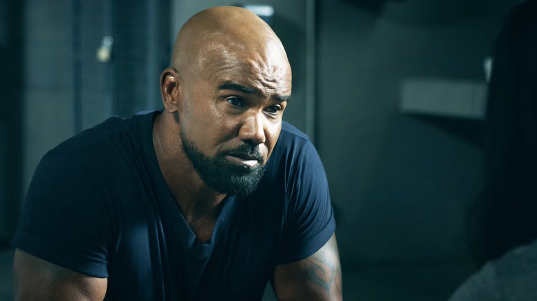 Sergeant II Daniel "Hondo" Harrelson Jr. (Shemar Moore) interrogates a suspect on SWAT