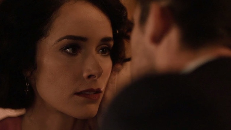 Lucy Preston (Abigail Spencer) gets close to someone on Timeless