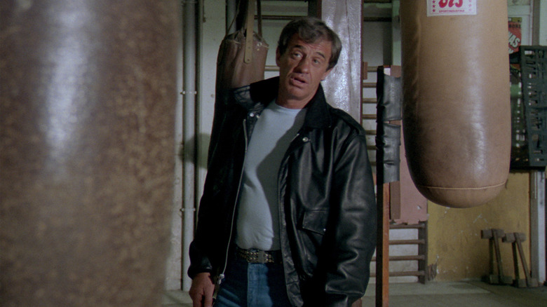 Jean-Paul Belmondo talking