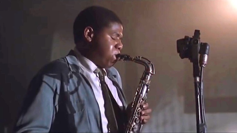 Charlie Parker playing saxophone