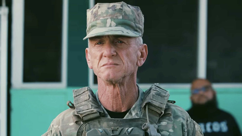 Col. Steven J. Lockjaw in full regalia in One Battle After Another