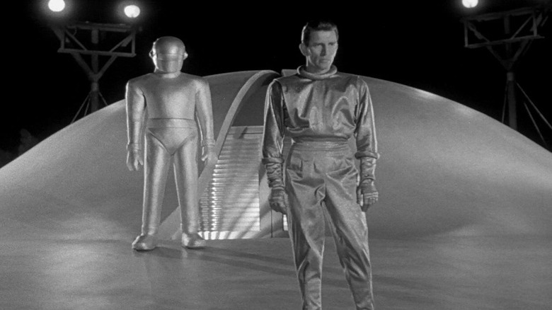 Klaatu and Gort emerge