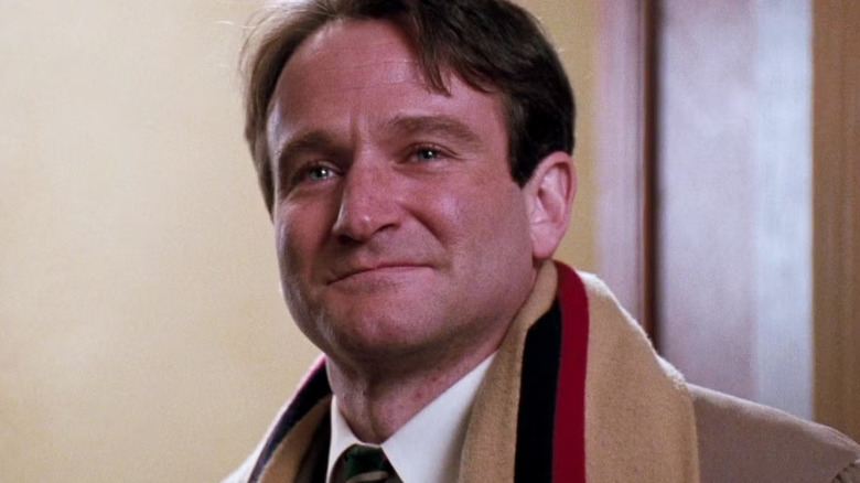 John Keating looks proud in Dead Poets Society