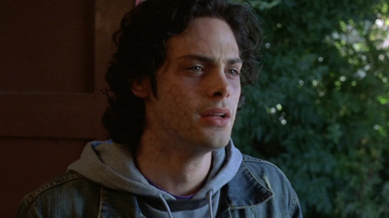 Nathan (David Leon) with veiny face in Boy Eats Girl