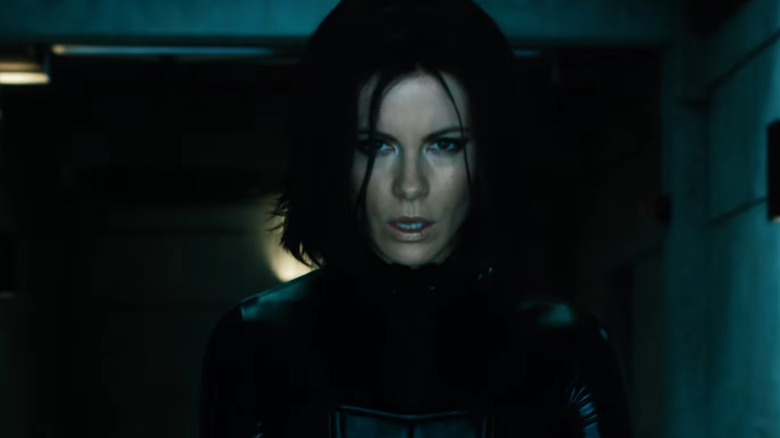 Selene (Kate Beckinsale) smoldering in Underworld