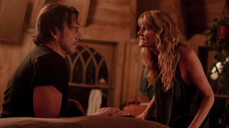 Alex (Will Arnett) and Tess (Laura Dern) argue in a bedroom in Is This Thing On?