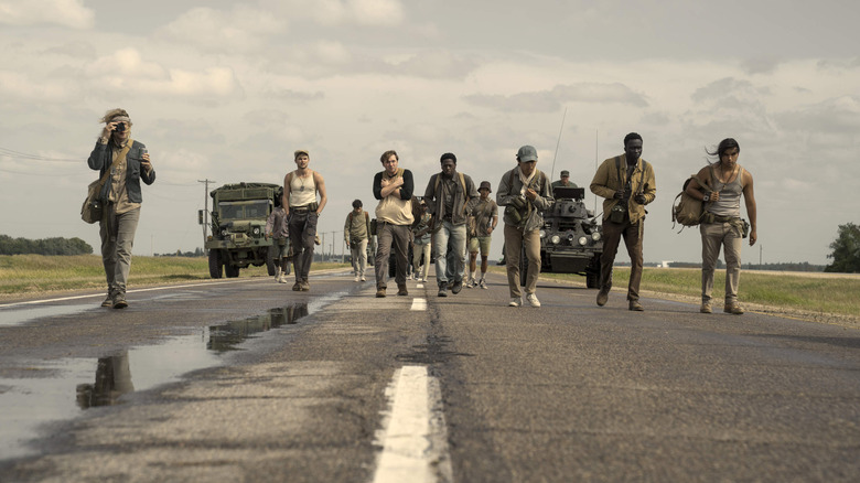 Walkers walking in The Long Walk