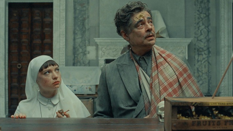 Sister Liesl and Anatole "Zsa-Zsa" Korda sitting together at table