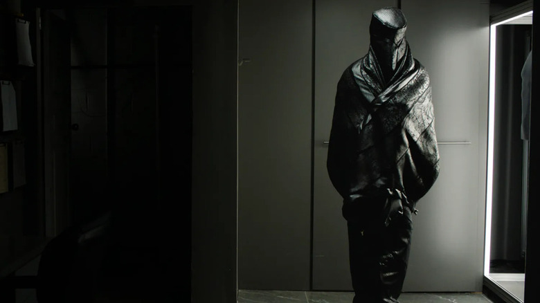 A body in one of the shrouds from David Cronenberg's The Shrouds