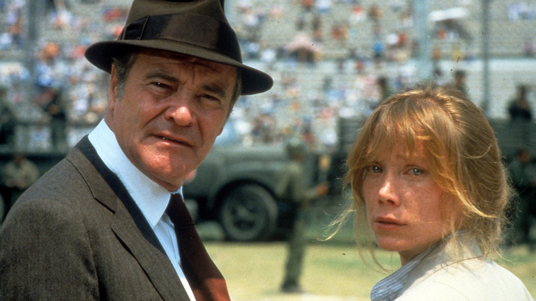 Lemmon and Spacek in stadium