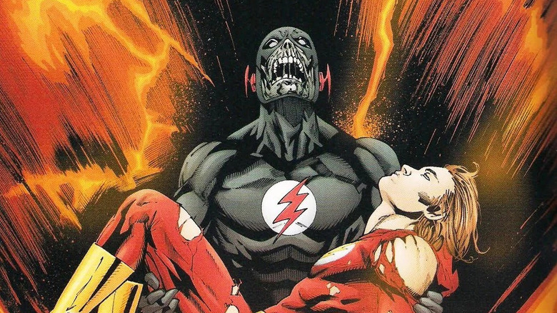 The Black Flash carries the body of the Flash in DC Comics
