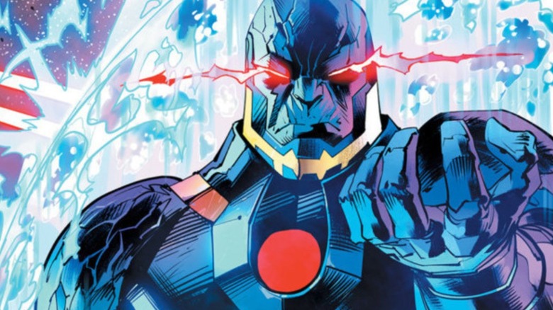 Darkseid prepares to fire his omega beams in DC Comics