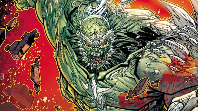 Doomsday burst through rock in DC Comics