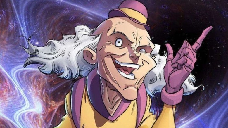 Mr. Myxzptlk floats in space in DC Comics