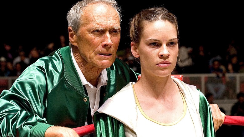 Clint Eastwood and Hilary Swank in Million Dollar Baby