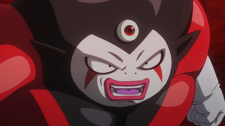 Gomah sneers with the Third Eye in his forehead in Dragon Ball Daima
