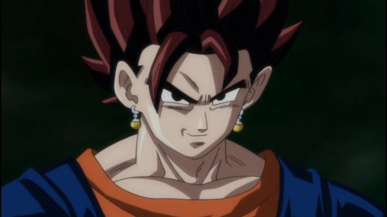 Vegito smirks in the darkness in Dragon Ball Super