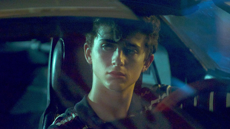 Timothee Chalamet in car