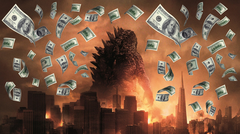 Godzilla 2014 poster money 