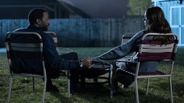 Marty and Felicia share a moment at the end of the world in The Life of Chuck