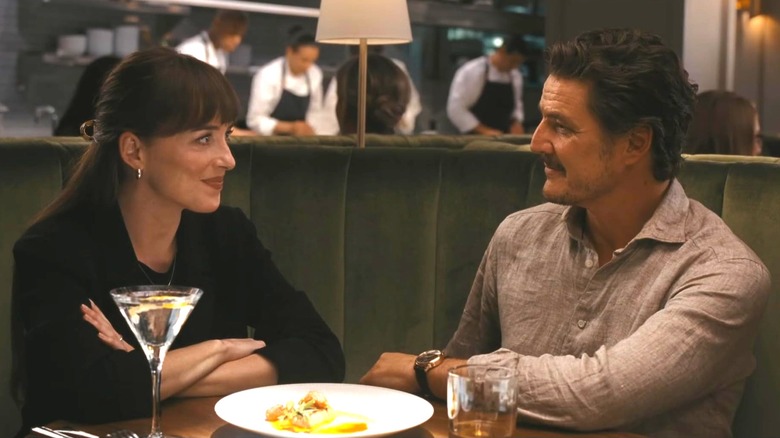 Lucy and Harry share a meal in Materialists