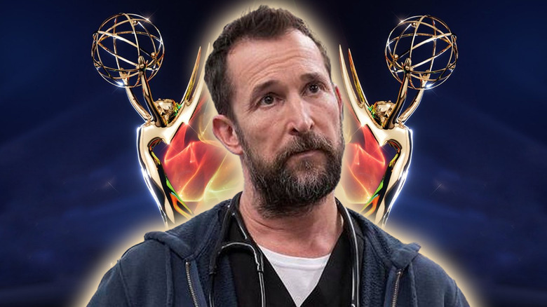 Dr. Robby from The Pitt in front of Emmys