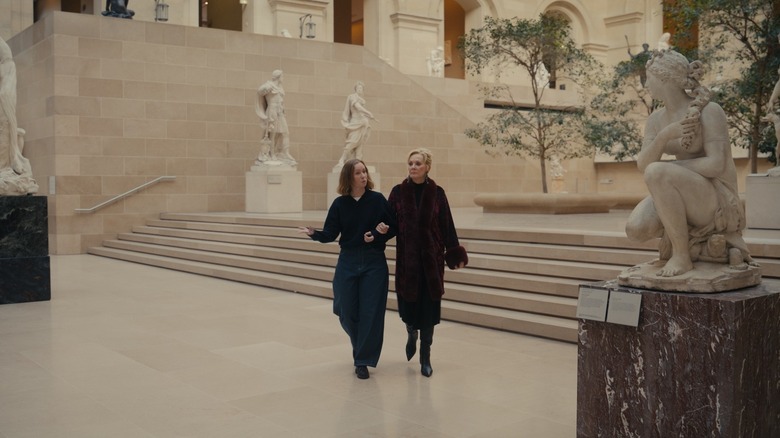 Ava and Deborah in the Louvre on Hacks in 'Hacks'