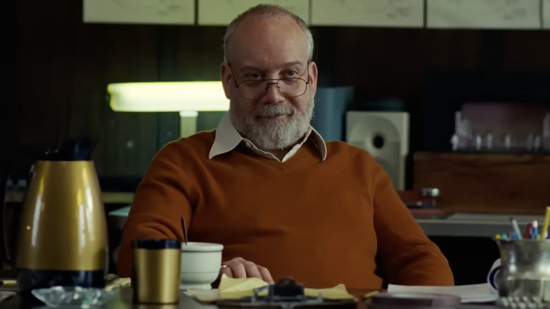 Jerry smirking at the audition table in The Debut