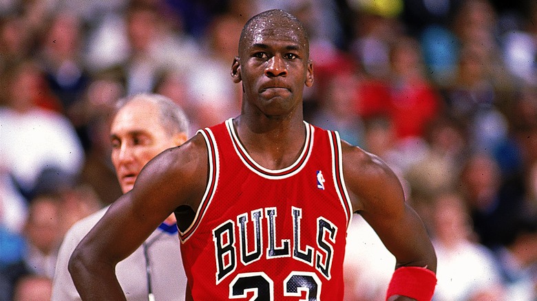 Michael Jordan sweaty The Last Dance