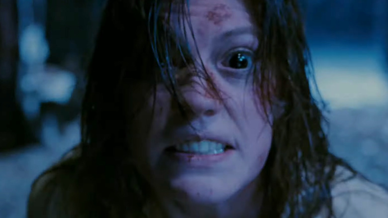 Jennifer Carpenter's Emily Rose staring wildly in The Exorcism of Emily Rose