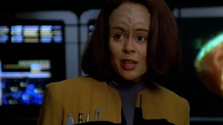 Lieutenant Torres with tools in her pocket on Star Trek: Voyager