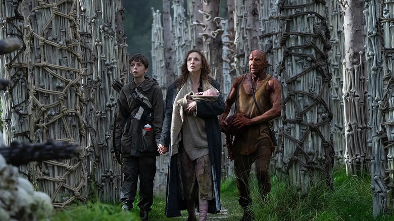 Spike, Esla, Dr. Kilson and her child, explore the Orthopedic Temple after 28 years after that