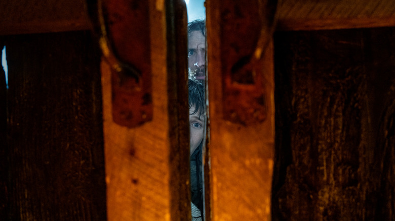 Spike and Jimmy look through the door