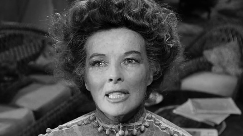 Katharine Hepburn as Mary Tyrone showcasing emotions in Long Day's Journey Into Night