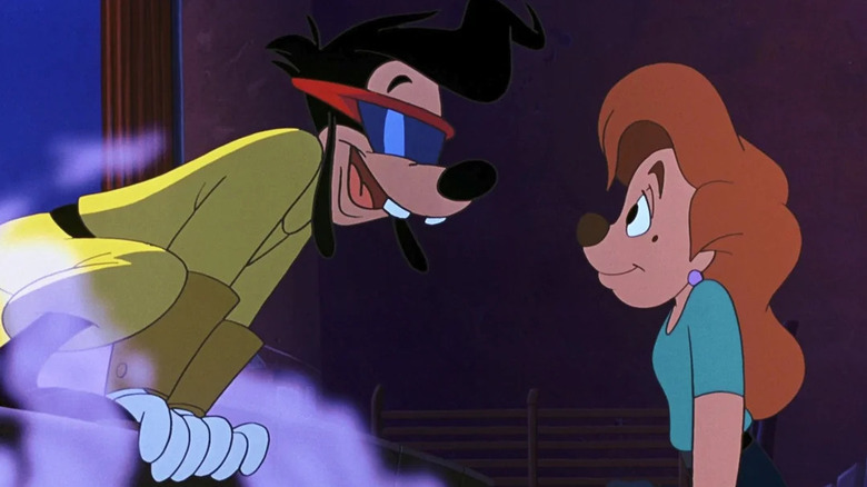 Max dressed as Powerline singing to Roxanne in A Goofy Movie