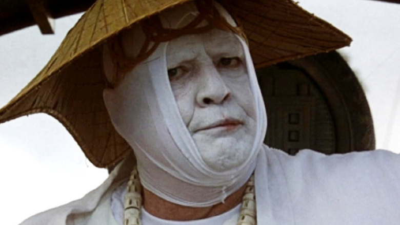 Marlon Brando is pasty white as the title character in The Island of Dr. Moreau