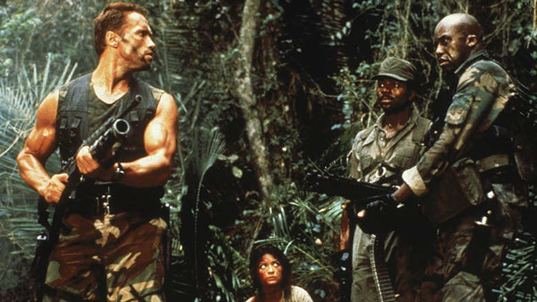 Arnold, Carl Weathers, and Bill Duke in Predator