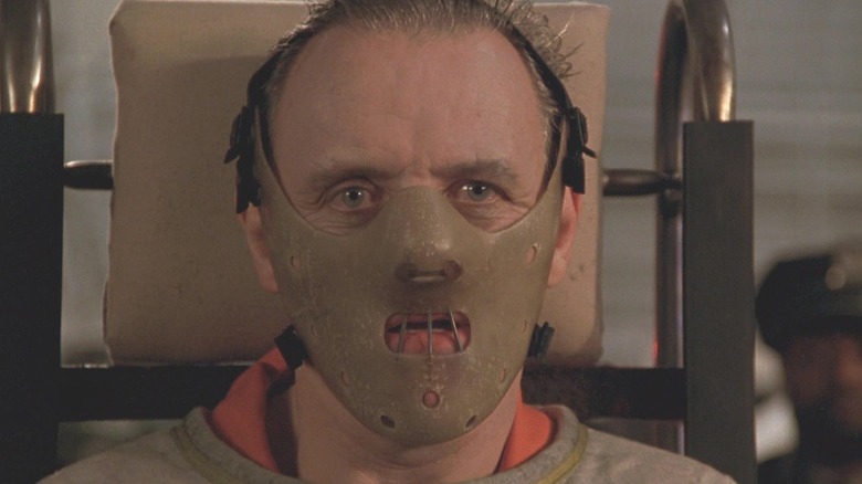 Hannibal Lecter in face mask in The Silence of the Lambs