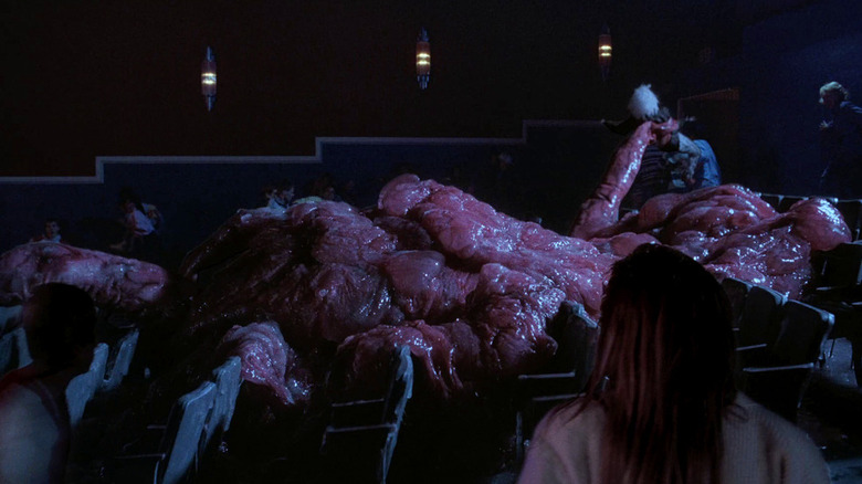 The Blob attacking a movie theater in The Blob (1988)