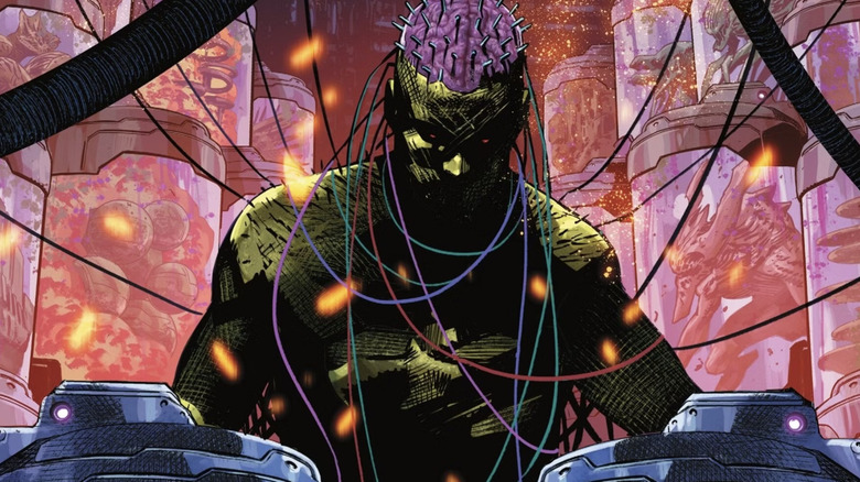 Absolute Superman #7 cover showing Brainiac and his bottled cities
